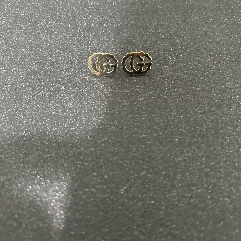 Gucci Gold GG Logo Earrings